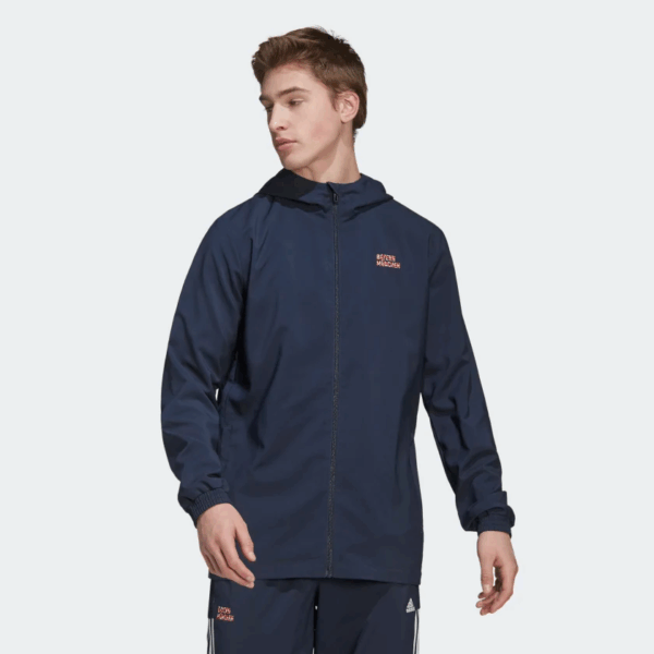 Veste Bayern Munich Woven Homme Bleu Marine 2021/22 - Image 2