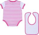 Ensemble Body + Bavoir OM Bébé 2023/24 Rose