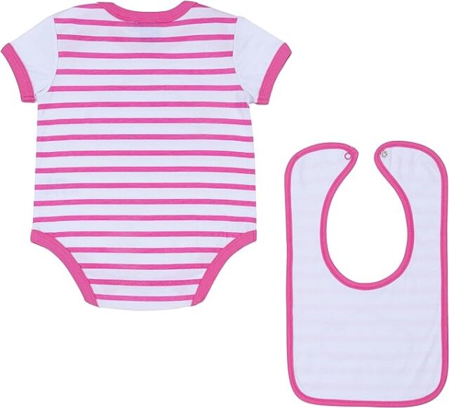 Ensemble Body + Bavoir OM Bébé 2023/24 Rose - Image 2