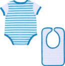 Ensemble Body + Bavoir OM Bébé 2023/24 Bleu