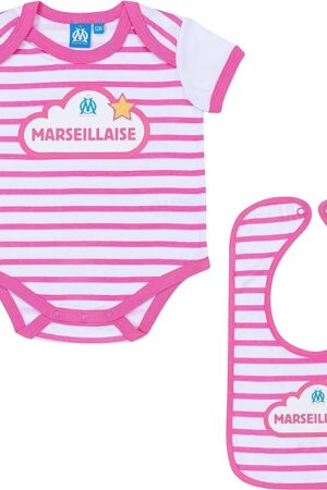 Ensemble Body + Bavoir OM Bébé 2023/24 Rose