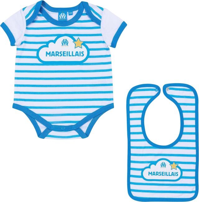 Ensemble Body + Bavoir OM Bébé 2023/24 Bleu
