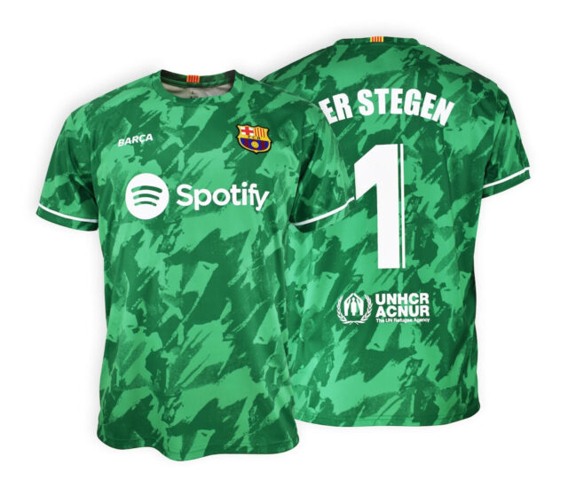 Maillot FC Barcelone Homme Gardien Domicile Ter Stegen 2023/24 Replica