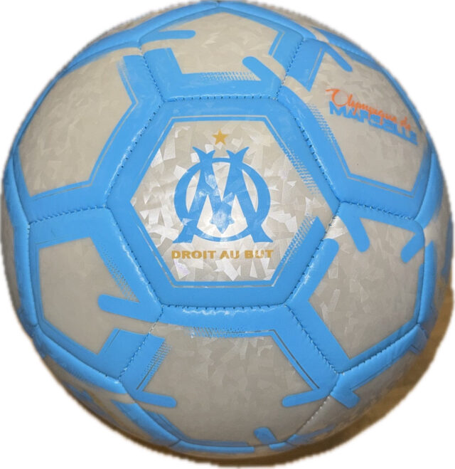 Ballon OM Hologramme 2025 Blanc/Bleu - Image 2