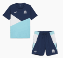 Ensemble Maillot Short OM Woven 2023/24 Bleu