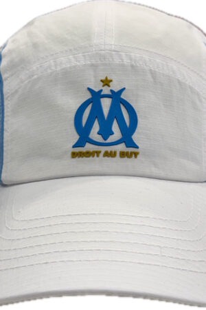Casquette OM 5 Panneaux Logo 2025 Blanc