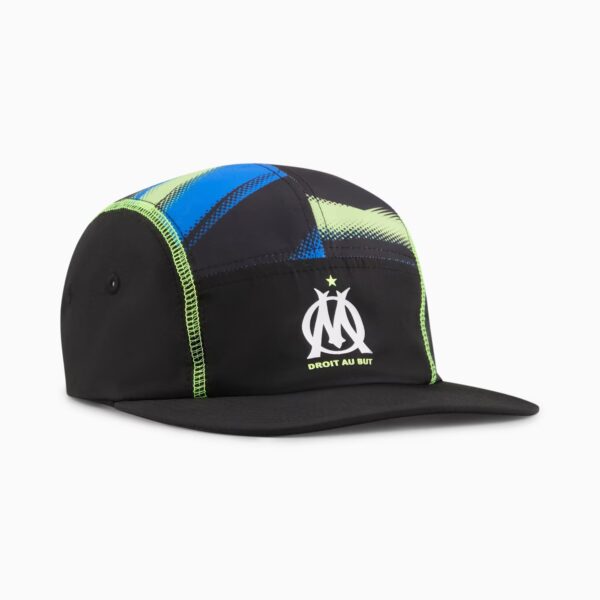 Casquette OM Faster 5 Panneaux 2025 Noir