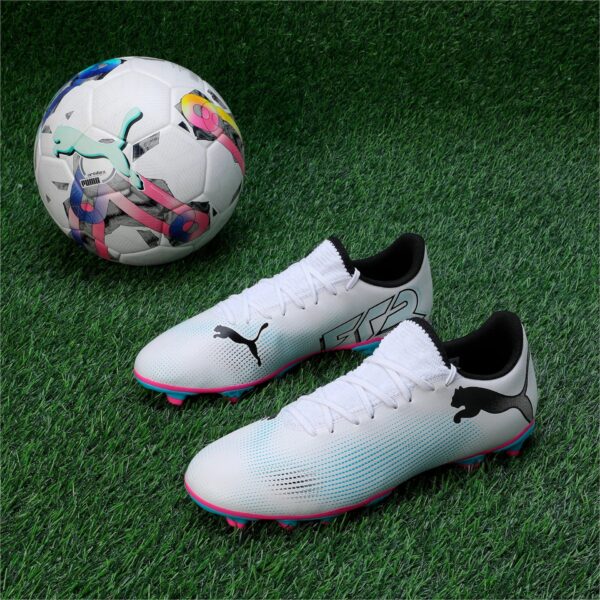 Crampons Puma Future 7 Play FG/AG Adulte Blanc - Image 4