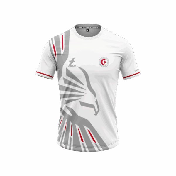 Maillot Tunisie Dkali Homme 2024/25 Blanc