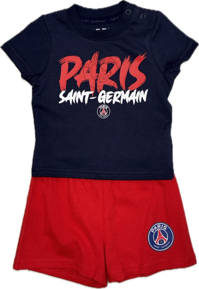Ensemble Kit T-shirt Short Paris Saint-Germain Fan Bébé Bleu 2025 ( PSG )