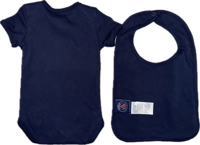 Ensemble Set Body + Bavoir Paris Saint-Germain Bébé 2025 Bleu ( PSG ) - Image 2