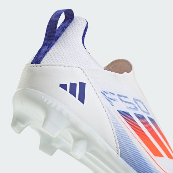 Crampons Adidas F50 League FG/MG LL Junior Blanc - Image 4