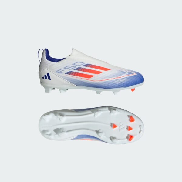 Crampons Adidas F50 League FG/MG LL Junior Blanc - Image 11