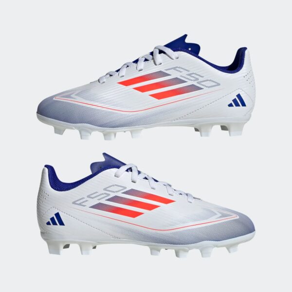 Crampons Adidas F50 Club FxG Junior Blanc - Image 2