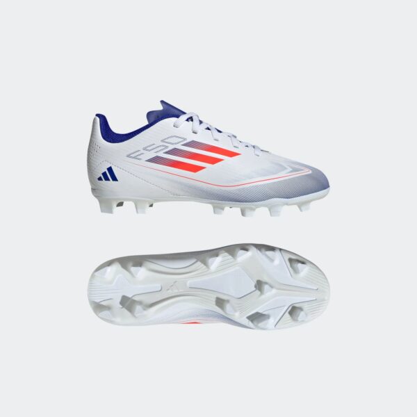 Crampons Adidas F50 Club FxG Junior Blanc - Image 10