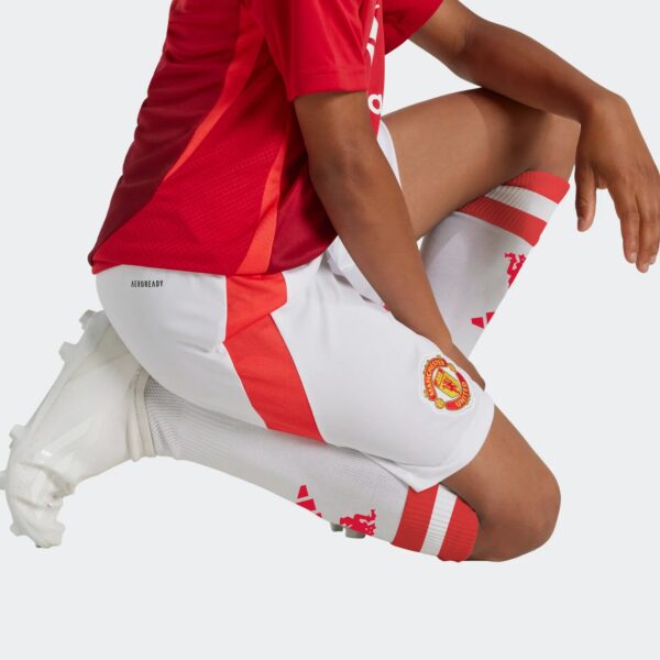 Short Manchester United Domicile Junior 2024/25 Blanc - Image 5