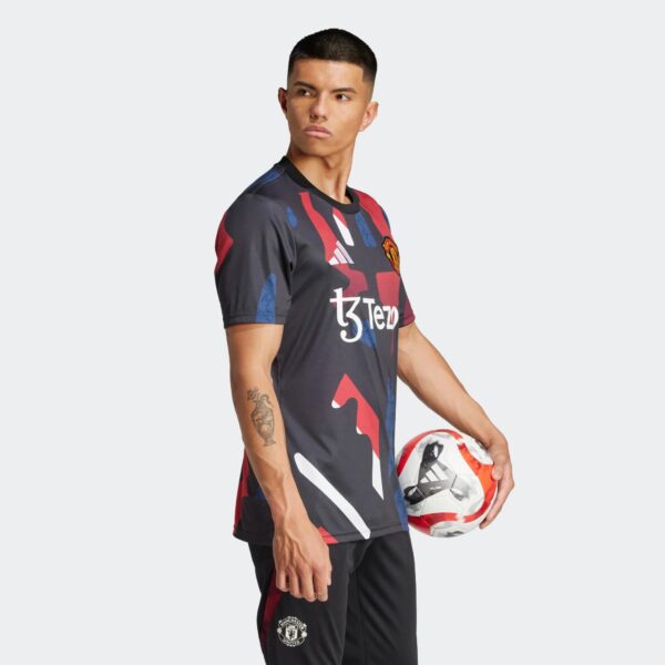 Maillot Manchester United Pre-match Homme 2024/25 Noir - Image 6