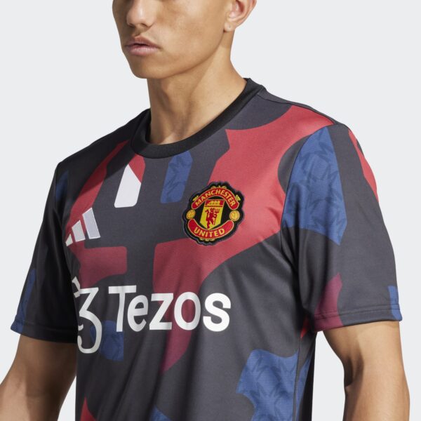 Maillot Manchester United Pre-match Homme 2024/25 Noir - Image 3