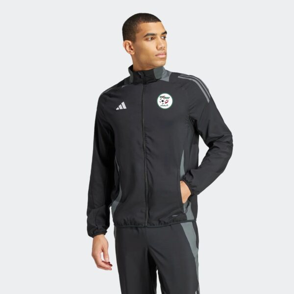 Veste Algérie Pre-match Tiro 24 Homme 2024/25 Noir - Image 2