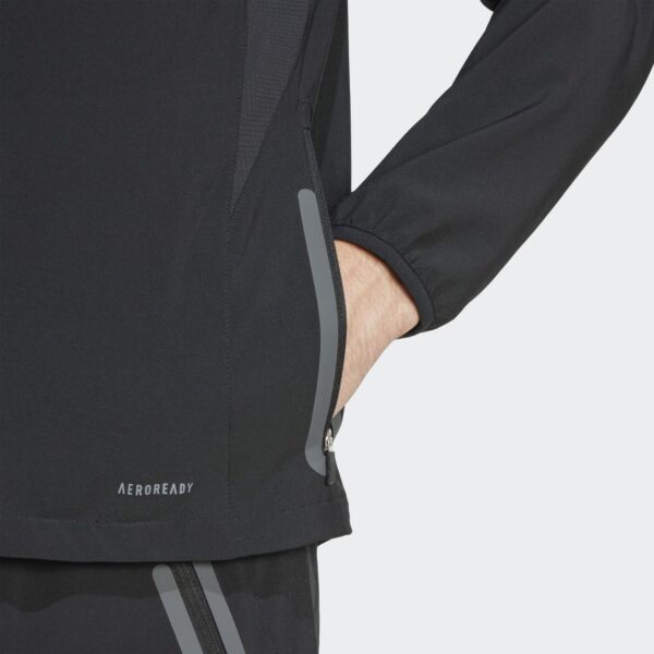 Veste à Capuche Real Madrid Survêtement Woven Pro 2025 Noir - Image 5