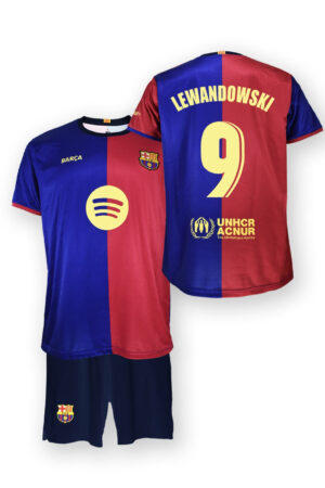 Kit FC Barcelone Domicile Junior Lewandowski 2024/25 Replica