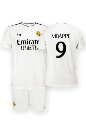 Kit Real Madrid Junior Domicile Mbappé 2024/25 Replica