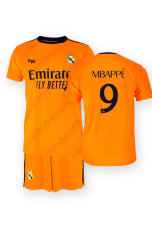 Kit Real Madrid Junior Extérieur Mbappé 2024/25 Replica