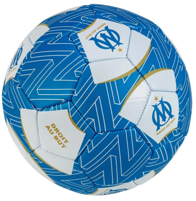 Ballon OM Metallic 2023/24 Bleu-Blanc - Image 2