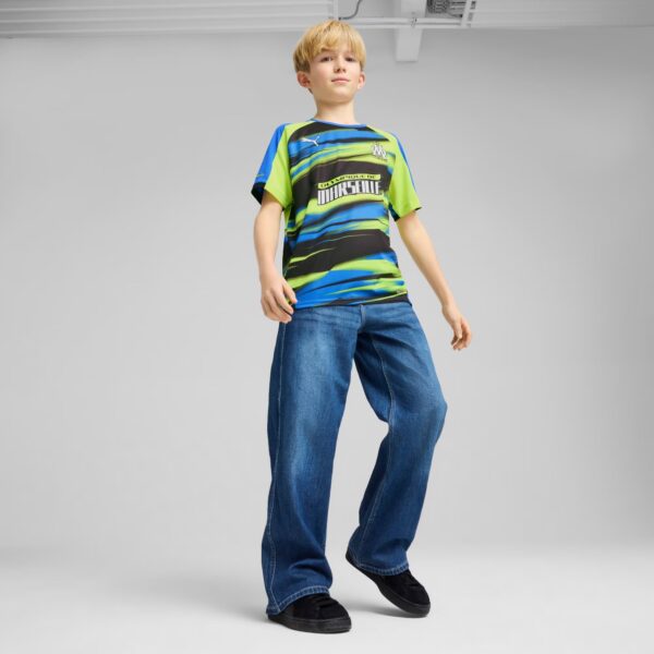 Maillot OM Faster Training Junior 2025 Bleu/Vert - Image 6