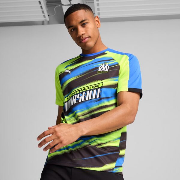 Maillot OM Faster Training Adulte 2025 Bleu/Vert - Image 2