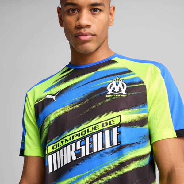 Maillot OM Faster Training Adulte 2025 Bleu/Vert - Image 3