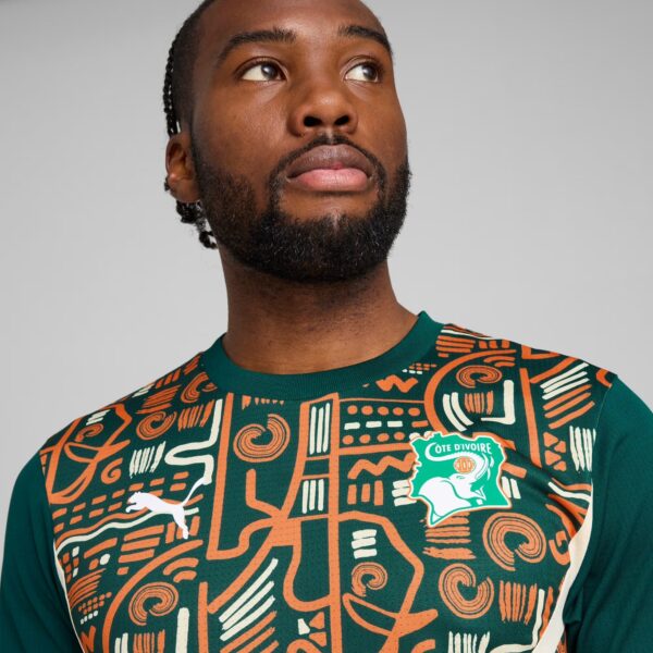 Maillot Côte d'Ivoire Pre-match Homme 2025 Vert - Image 3