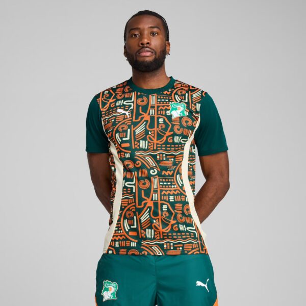 Maillot Côte d'Ivoire Pre-match Homme 2025 Vert - Image 2