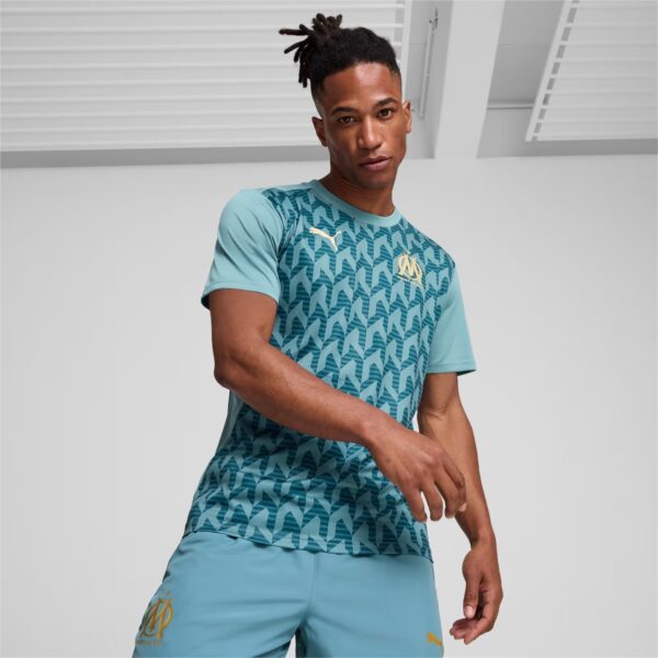Maillot OM Pre-match Homme 2024/25 Bleu-Vert - Image 2