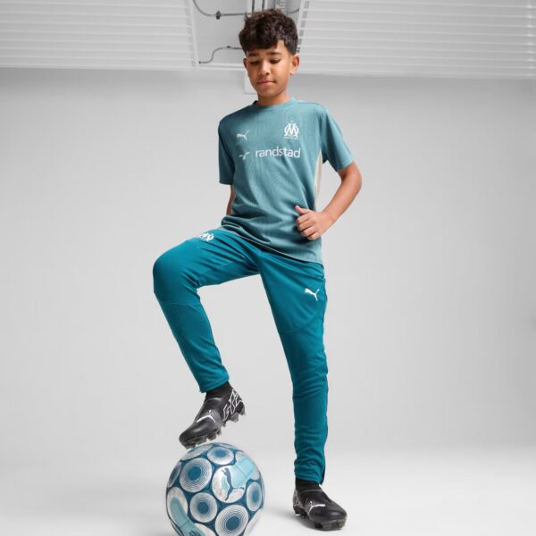 Maillot OM Training Junior 2024/25 Bleu-Vert - Image 6