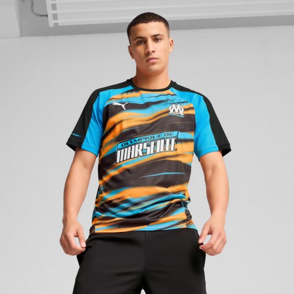 Maillot OM Faster Training Adulte 2025 Bleu/Orange - Image 2