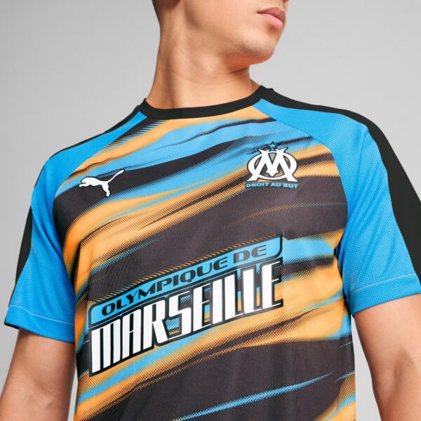 Maillot OM Faster Training Adulte 2025 Bleu/Orange - Image 3