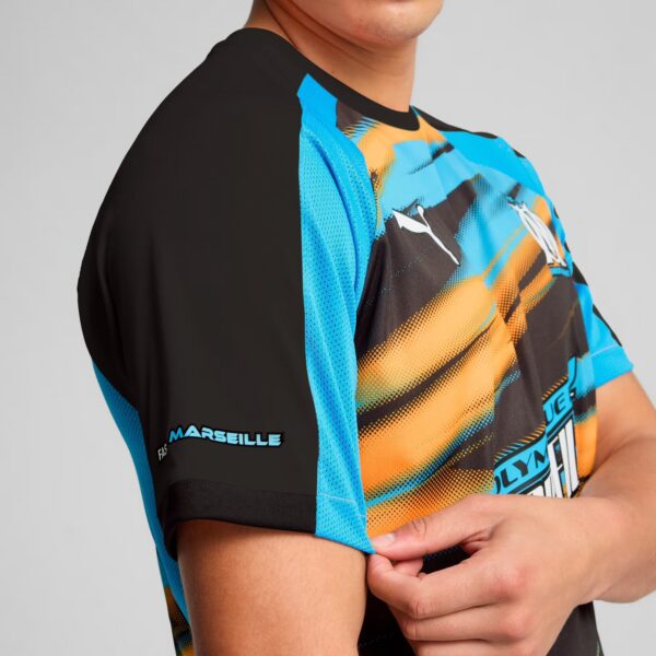 Maillot OM Faster Training Adulte 2025 Bleu/Orange - Image 6