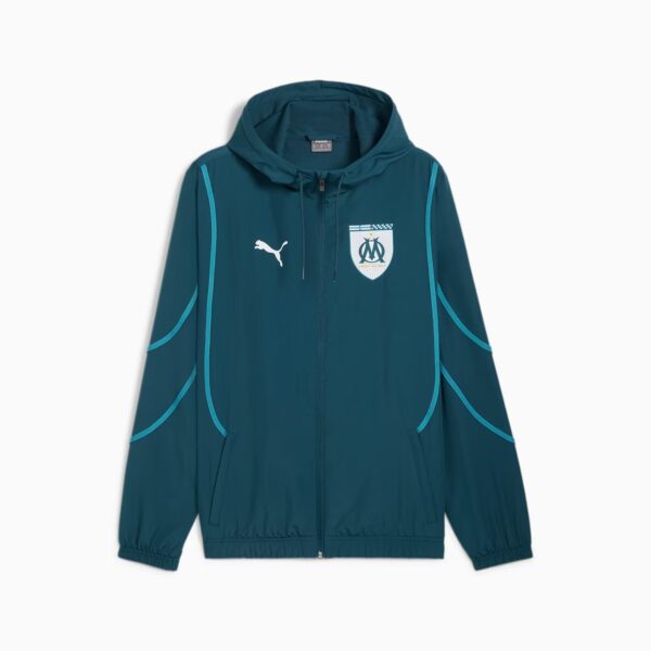 Veste à Capuche OM Pre-match Homme 2024/25 Bleu