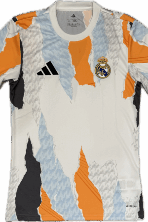 Maillot Real Madrid Pre-match Homme 2024/25 Blanc-Orange