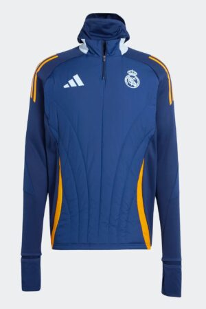 Top Real Madrid Training Winter Tiro 24 Homme 2024/25 Bleu Nuit