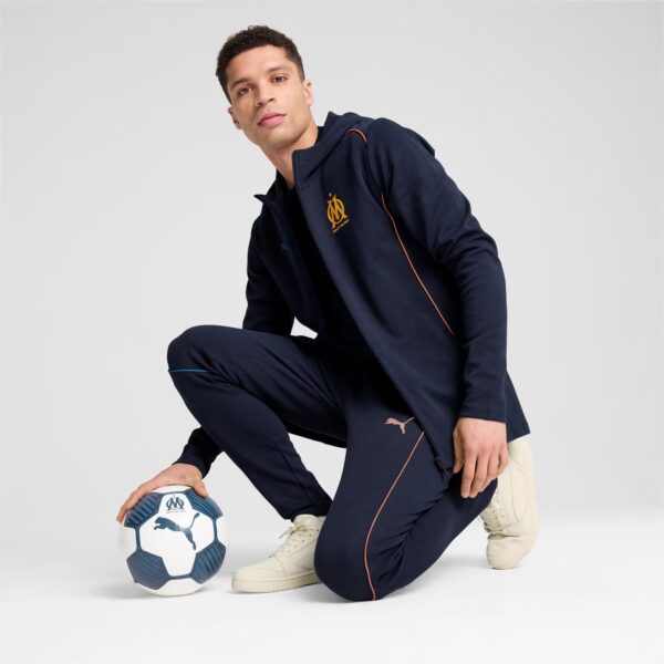 Veste à Capuche OM Casuals Homme 2024/25 Bleu Nuit - Image 7
