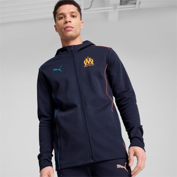 Veste à Capuche OM Casuals Homme 2024/25 Bleu Nuit - Image 2
