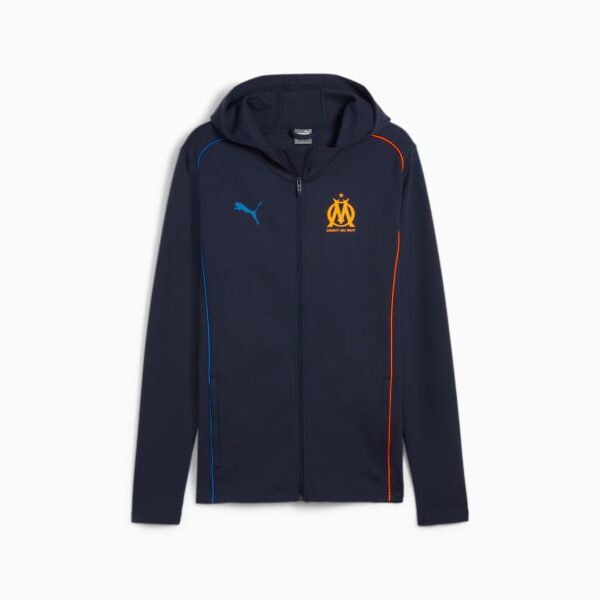 Veste à Capuche OM Casuals Homme 2024/25 Bleu Nuit