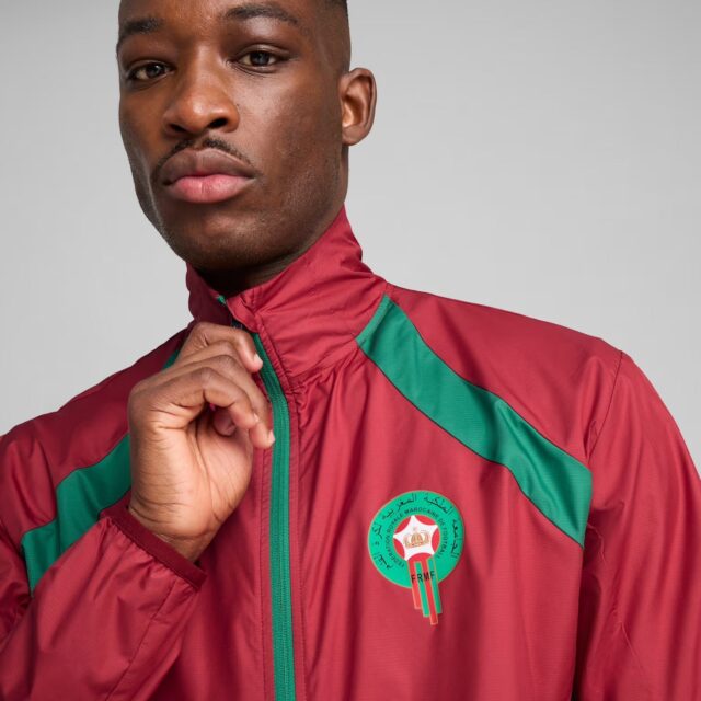 Veste Maroc Pre-match Homme 2025 Rouge - Image 3