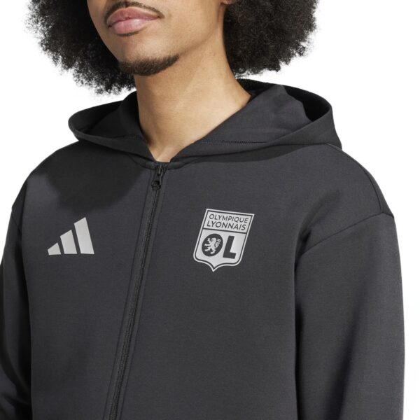 Veste à Capuche Olympique Lyonnais Anthem Homme 2024/25 Noir - Image 3