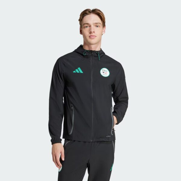 Veste de Survêtement Algérie Tiro 2025 Competiton Vis Tech Noir - Image 2