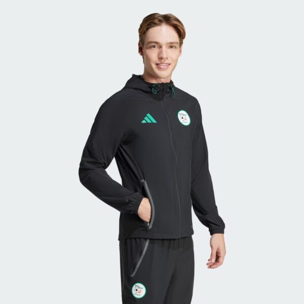 Veste de Survêtement Algérie Tiro 2025 Competiton Vis Tech Noir - Image 6