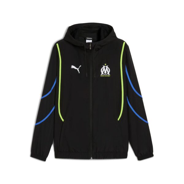 Veste à Capuche OM Pre-Match Faster 2025 Noir