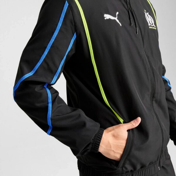 Veste à Capuche OM Pre-Match Faster 2025 Noir - Image 6